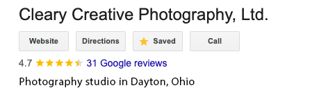 Cleary Photography Google Reviews